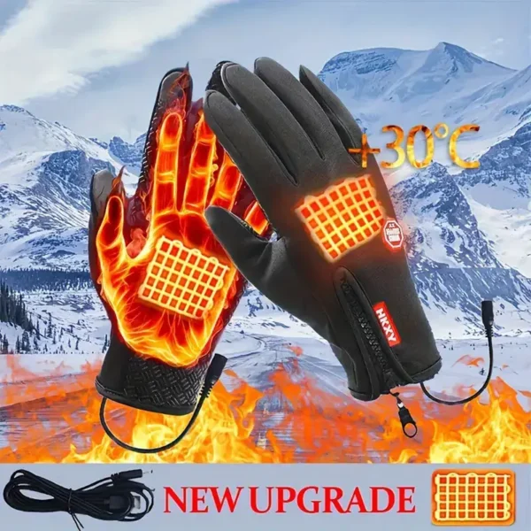 Dazzlesport™ Outdoor Heated Gloves Windproof and Waterproof with Plus Velvet