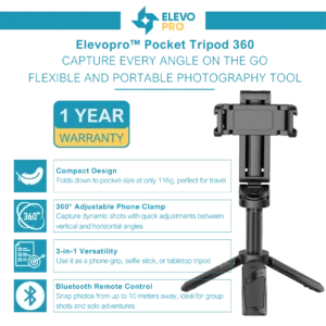 Elevopro™ Pocket Tripod 360