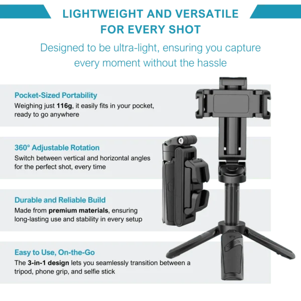 Elevopro™ Pocket Tripod 360