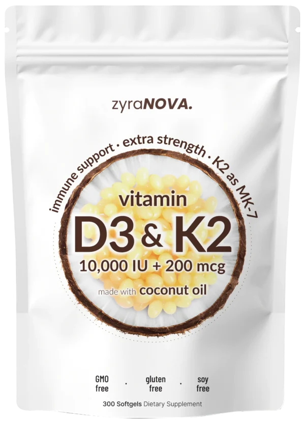 Vitamin D3 + K2 Supplement Softgels