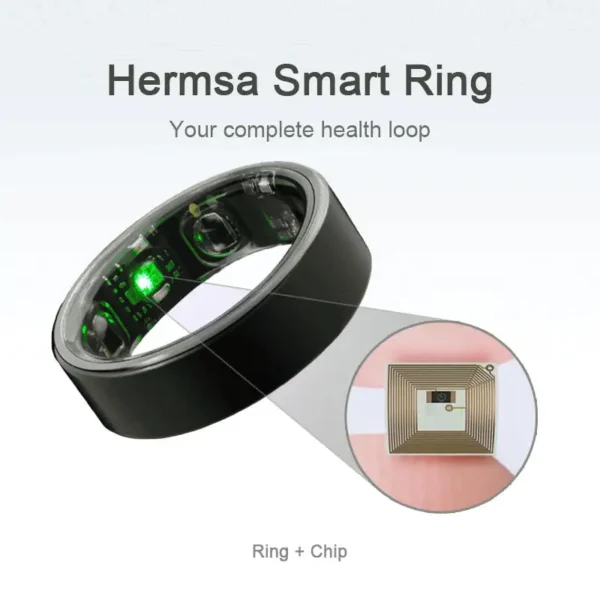 HERMSA™ AI Chip Smart Weight Loss Ring with SOS for Emergencies