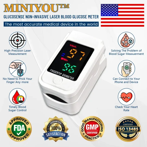 Miniyou™ GlucoSense Non-Invasive Laser Blood Glucose Meter